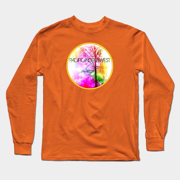 PNW Rainbow Tree Long Sleeve T-Shirt by TheDaintyTaurus